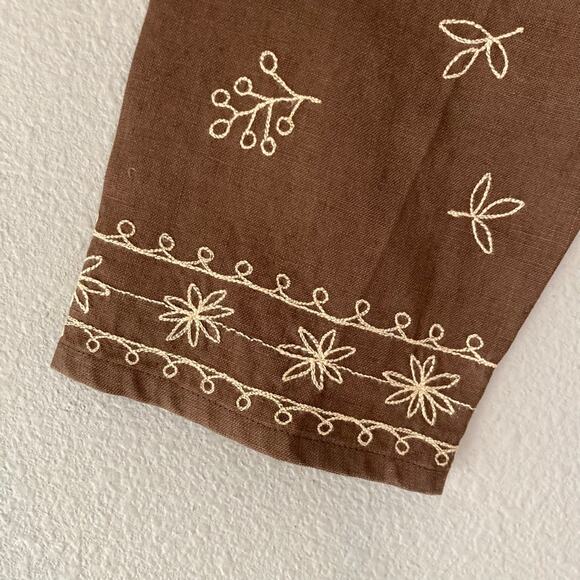 David Dart Collection Linen Buttoned Cardigan Tunic Top Jacket - S - Vintage - Picture 6 of 8